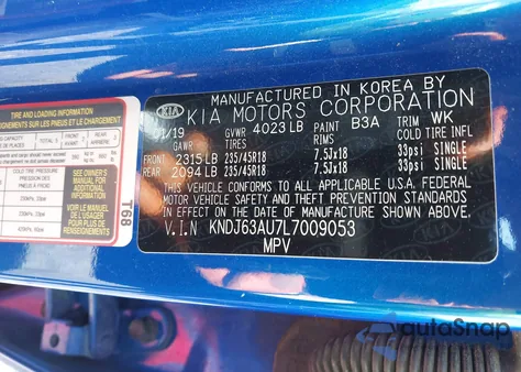 2020 Kia Soul Gt-Line из США, поврежденный, VIN KNDJ63AU7L7009053